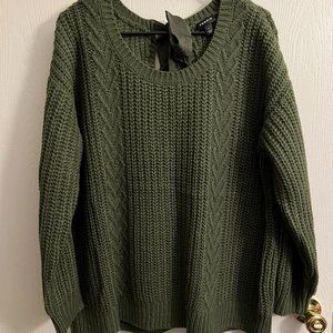 Torrid Olive Sweater with Bow